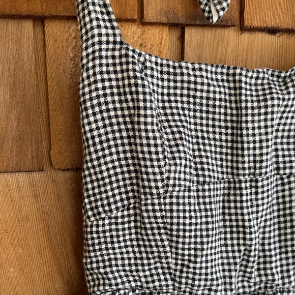 Quince Black & White Gingham Dress - Picture 4 of 10